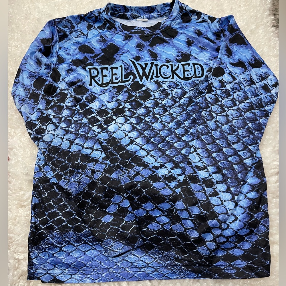 REEL Wicked Blue Scales Long Sleeve Shirt